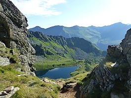 bergsee,湖,高山湖