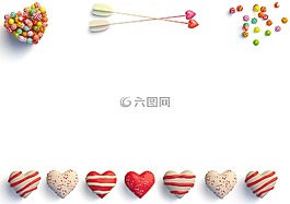 心,糖果,空白