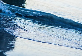 波,藍色,海