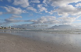 桌山,海灘,海洋