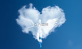 天使,云,天空