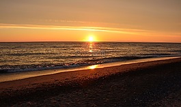 丹麥,北海,日落