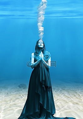海,海洋,女子
