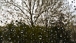 雨滴,玻璃,雨