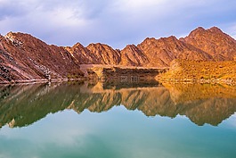 壩,水,天空