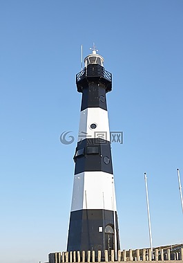 燈塔,天空,北海