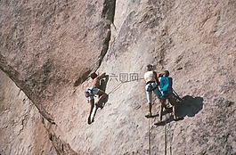 山,登山者,巖