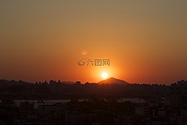 日落,漢城,發(fā)光