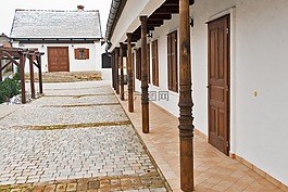 villány,门廊,院子里