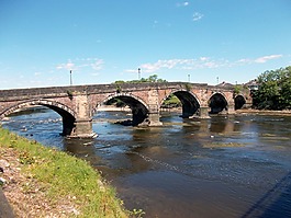 老,橋,河