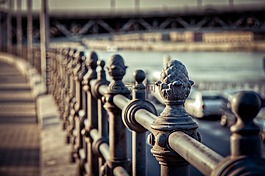 欄桿,鐵,橋