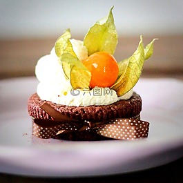 kladdkaka,巧克力,贝里