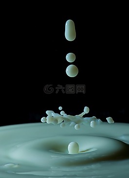 影響,滴,牛奶