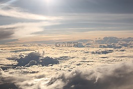 天空,飛機,云