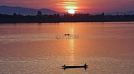 晚上,黃昏,日落