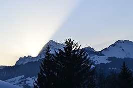 景觀,山,光