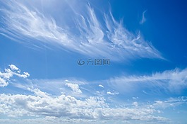 天空,藍色,云