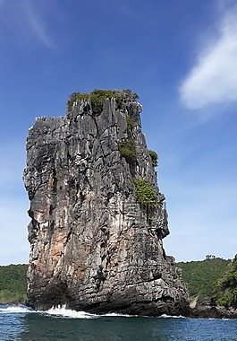 岛泰国湾,岩石,海