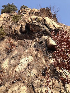 山,巖,秋季