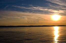 日落,abendstimmung,太陽