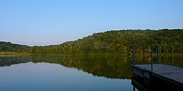 和平,湖,夏天