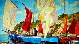 油畫,船,石油