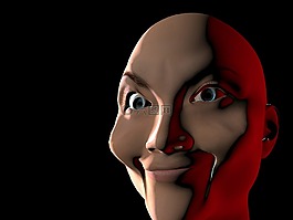 臉,肖像,關(guān)閉了