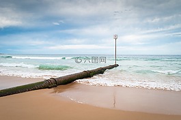 海灘,沙,太陽(yáng)