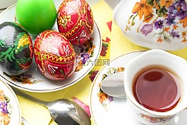復(fù)活節(jié),油漆雞蛋,復(fù)活節(jié)茶