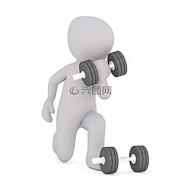 白人男性,3d模型,孤立