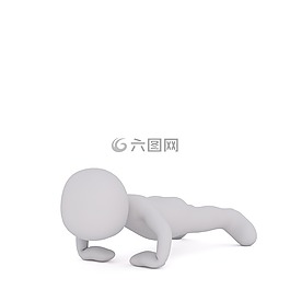 白人男性,3d模型,孤立