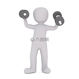 白人男性,3d模型,孤立