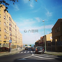 城市,路,天空