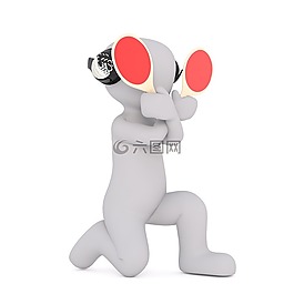白人男性,3d模型,孤立