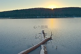 湖,凍結(jié),水