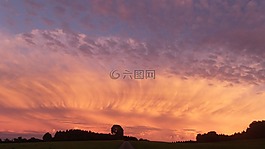 日落,性質,全景