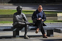 銀行,男子,人