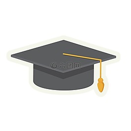 毕业,帽子,磨损