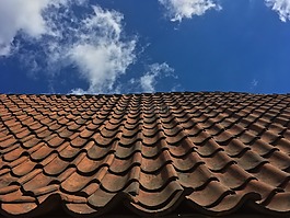 屋頂,天空,房子