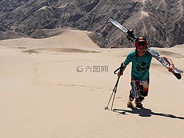 山,sandskiing,sandski