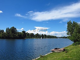 水,天空,藍色