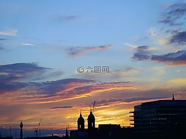 日落,顏色,景觀