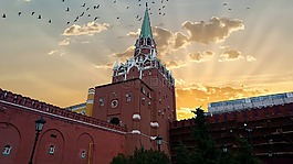 天空,塔,红色