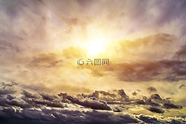 太陽,云,光線