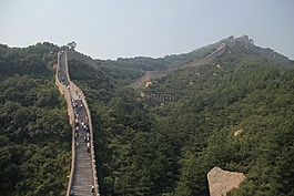 長(zhǎng)城,山峰,人流