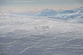 景觀,冬天,山