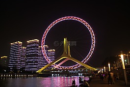 摩天輪,天津,夜空