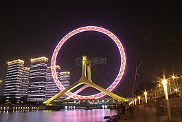 摩天輪,天津,夜色