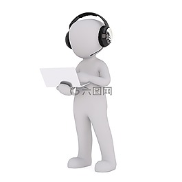 头戴耳机,音乐,工作