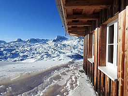 棚屋,木,山上的小屋